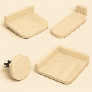 Étages bois naturel pour rats